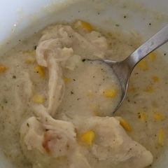 A picture of Mike's chicken chowder.