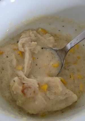 A picture of Mike's chicken chowder.