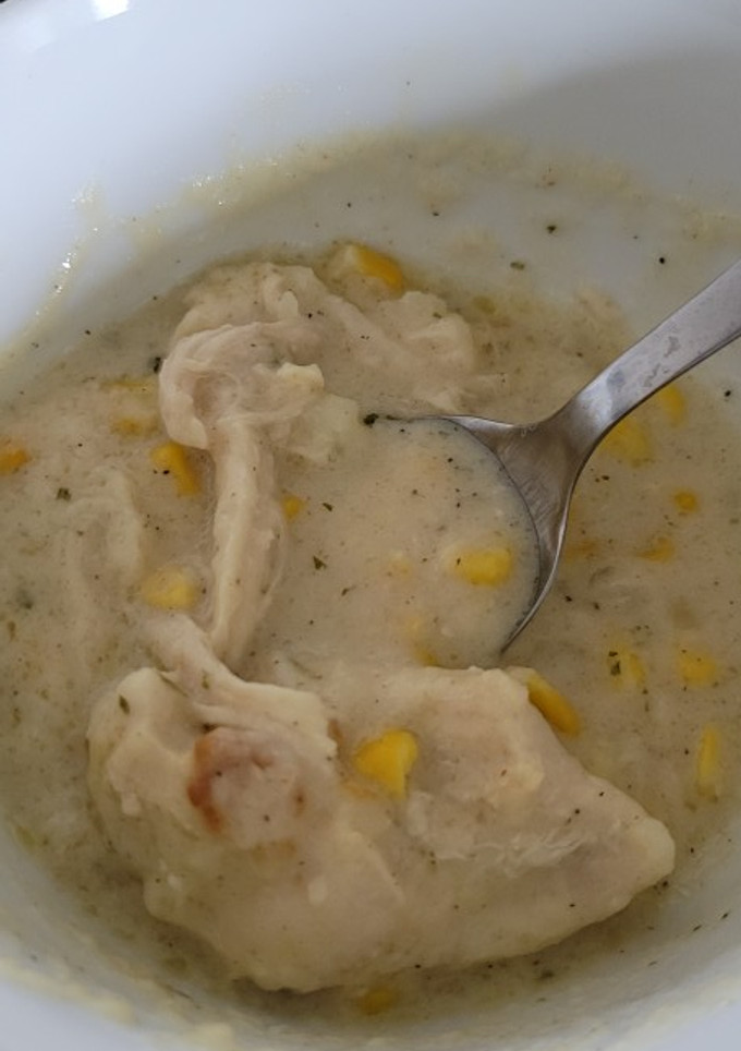 A picture of Mike's chicken chowder.