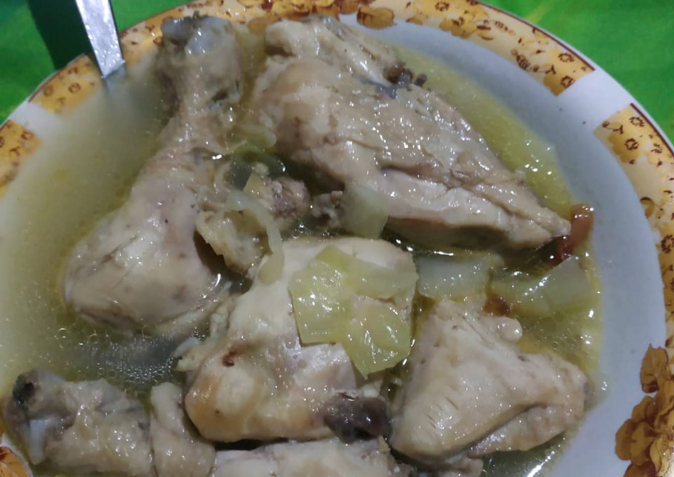 Sup ayam segar
