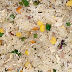 A picture of Chinese fried rice.