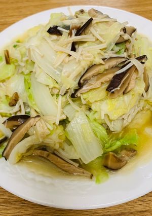 大白菜炒綜合菇 的食譜成品照片