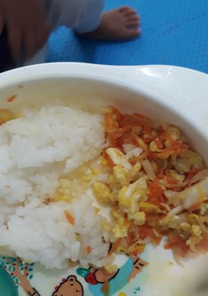Foto resep Mpasi orek telur+wortel+kol 1th+