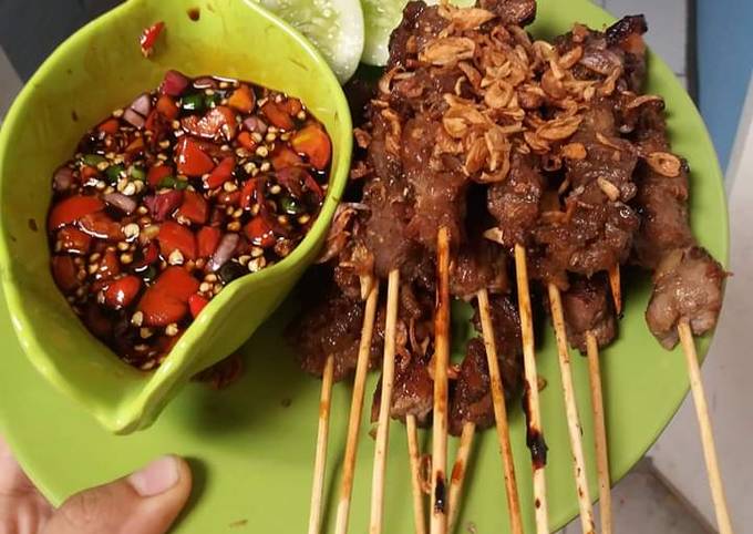 Cara Buat Sate daging sapi Anti Gagal