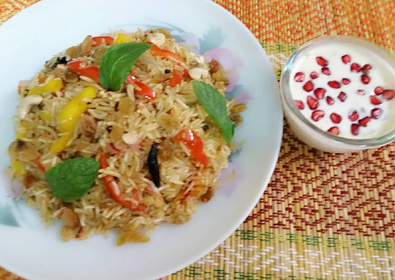 Shahi Veg Biryani in microwave