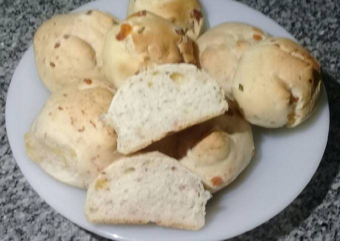 Pancitos Saborizados Con Paleta, Queso Y Cebolla De Verdeo Receta De ...