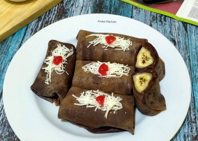 Dadar Gulung Pisang Coklat