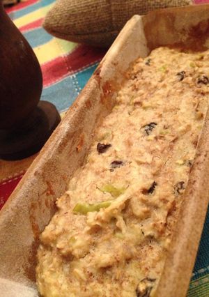 Una foto de Budín de avena, manzana verde y pasas de uva