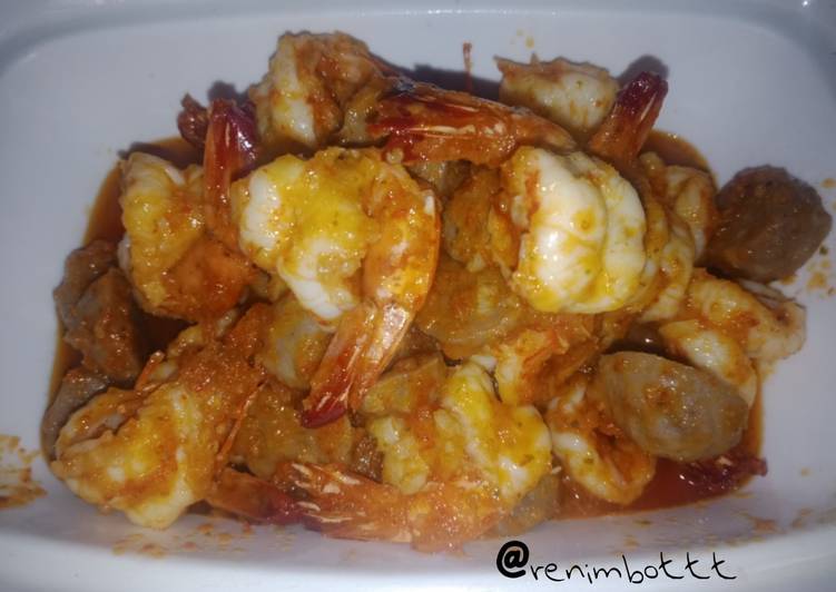 Sambalado Udang Bakso 🍤 PEDAS MANIS MANTAP 😍