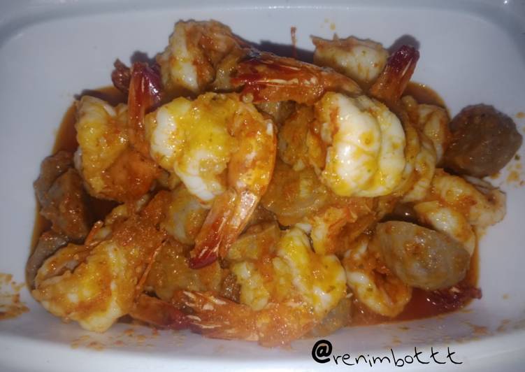 Sambalado Udang Bakso 🍤 PEDAS MANIS MANTAP 😍