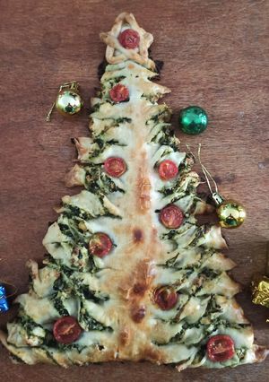 Una foto de Árbol de espinaca y ricotta
