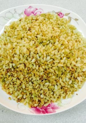 Hình của món Cốm rang thơm lừng.