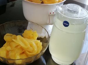 Una foto de Jugo de papayas y papayas a la crema