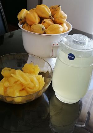 Una foto de Jugo de papayas y papayas a la crema
