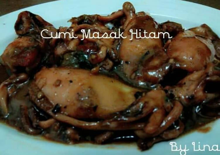 Bahan meracik Cumi masak Hitam yang sempurna