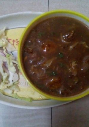 A picture of Manchuriyan soup.
