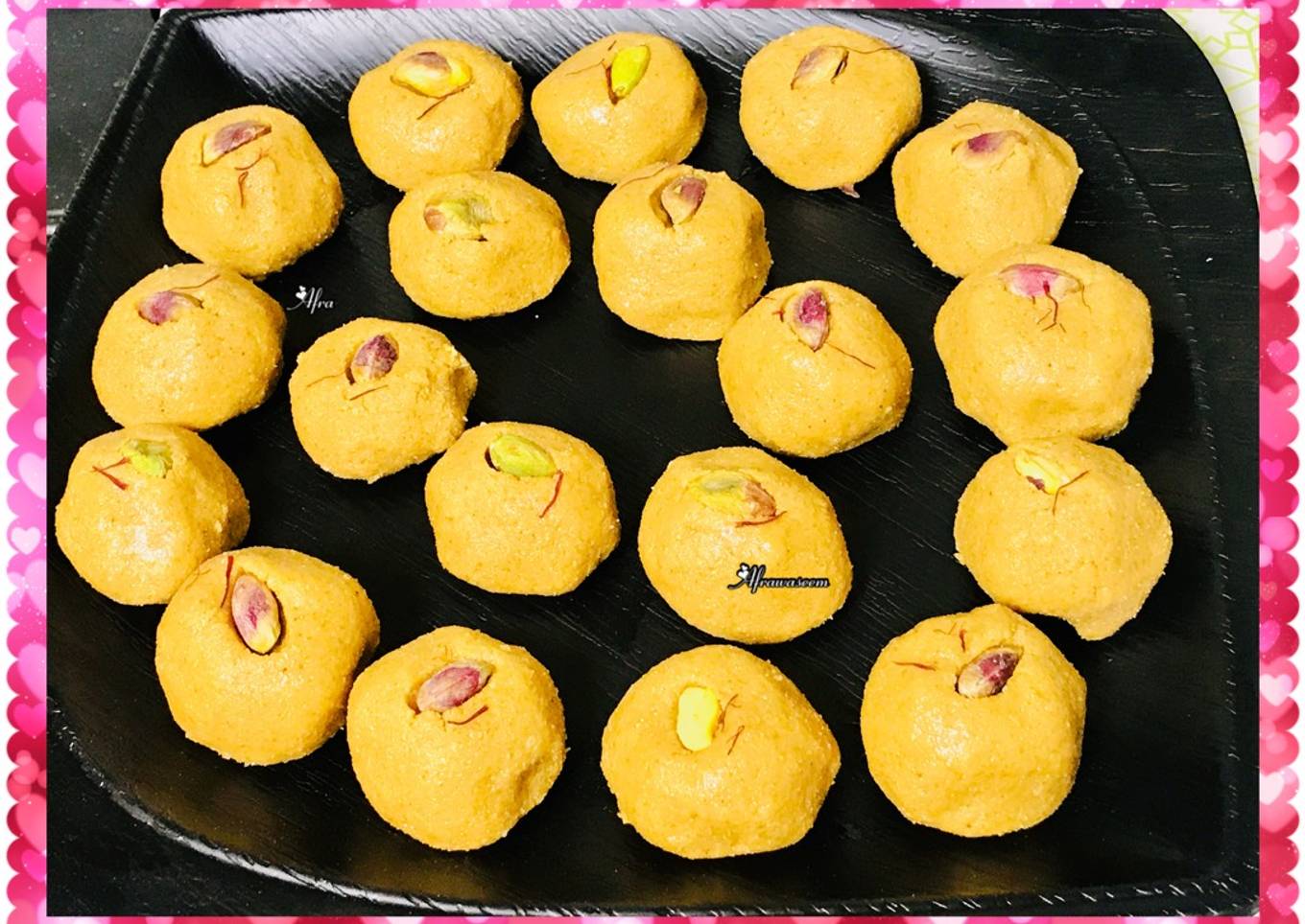 Dal mash ladoos with dash of saffron