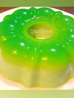 Foto resep Puding Santan Pandan