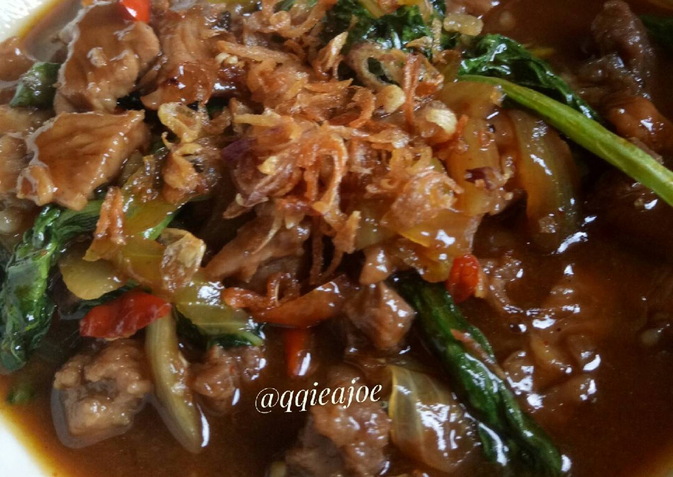 Tumis Daging cincang campur sawi hijau #BikinRamadanBerkesan