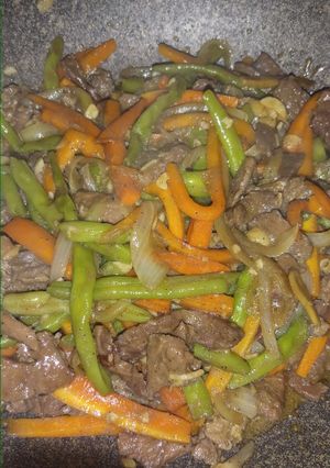 Foto resep Daging sapi tumis buncis wortel