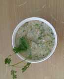 Cháo tôm rau mùng tơi ăn dặm