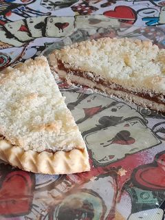 Una foto de Tarta de coco con dulce de leche 🤤