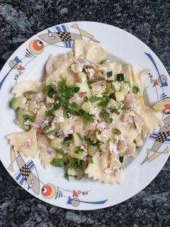 Nudeln mit Zucchini Mascarpone Sauce Rezepthauptbild