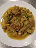 Muslitos de pollo en salsa con champiñones