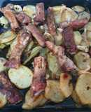 Costillas de cerdo con patatas al horno