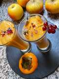 Persimmon Juice with Cinnamon and Honey