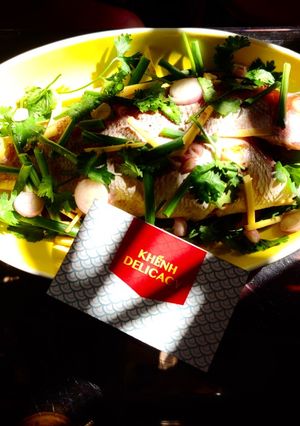 Hình của món CÁ BÍ & TƯƠNG HỘT CHƯNG.