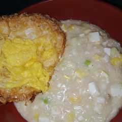 #masakankos Bubur Oat Jagung Tahu PPR রেসিপির প্রধান ছবি