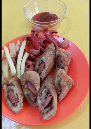 Foto resep Roti goreng sosis