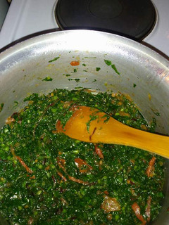 A picture of Fried sukuma wiki/ kales.