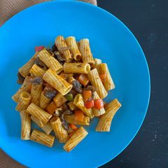 Pasta with Mushroom and Paprika A picture of Pasta with Mushroom and Paprika.