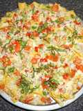 Nacho Chips with Tuna and Mozzarella Cheese