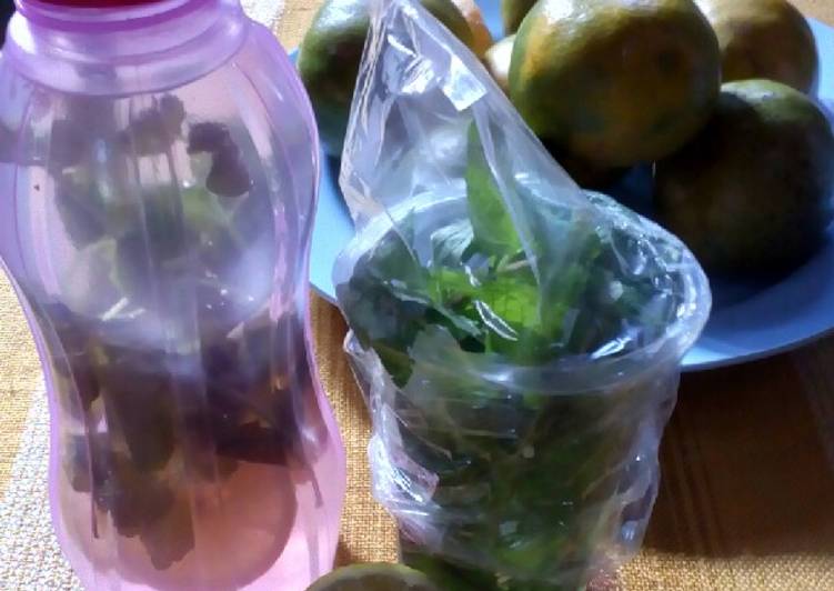 Cara memasak Infused water lemon daun mint sereh , Sempurna