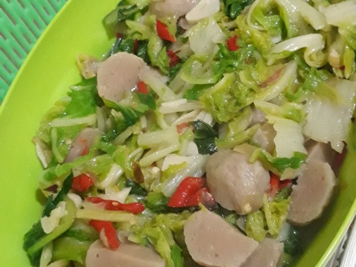 Resep Ca Sawi Putih Bakso yang Menggugah Selera
