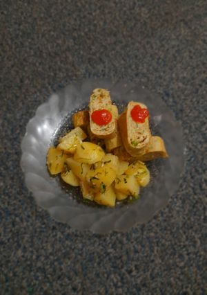 Foto resep Tamagoyaki vs Steam potato