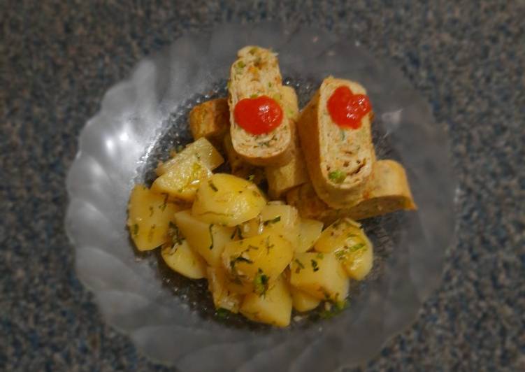 Langkah Mudah untuk Membuat Tamagoyaki vs Steam potato Anti Gagal