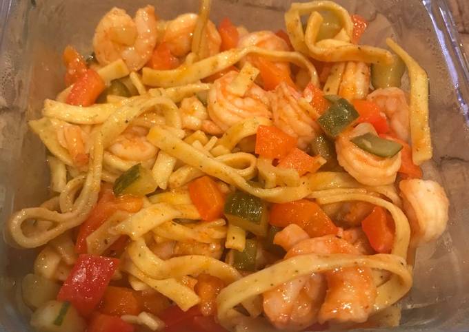 Sriracha Shrimp with Noodles