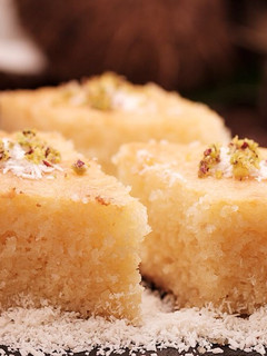صورة لوصفة بسبوسة جوز الهند 🥥