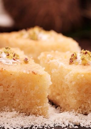 صورة لوصفة بسبوسة جوز الهند 🥥
