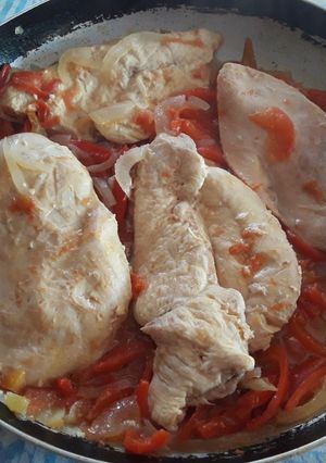Una foto de Bifes (de pollo) a la criolla
