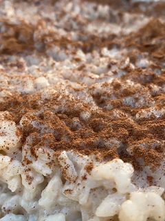 Una foto de Arroz con leche vegano