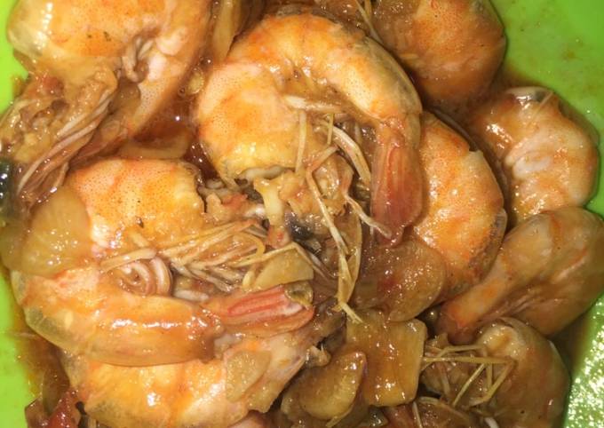 Udang saus padang sederhana