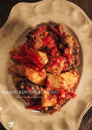 Foto resep Balado Kentang Daging