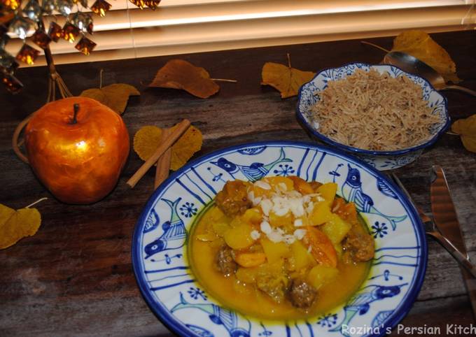 Apple-apricot lamb stew