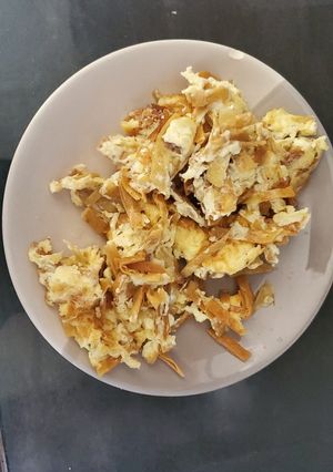 Una foto de Migas con huevo