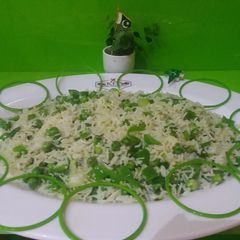 A picture of Green vegetable rice.